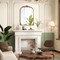 Arched Mirror for Wall Gold Traditional Vintage Ornate Baroque Mirror with Metal Frame